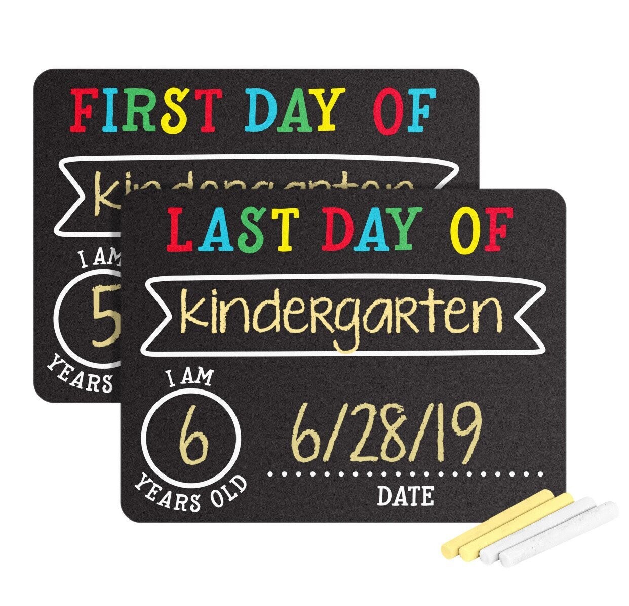 First &amp; Last Day Photo Sharing Chalkboard Signs