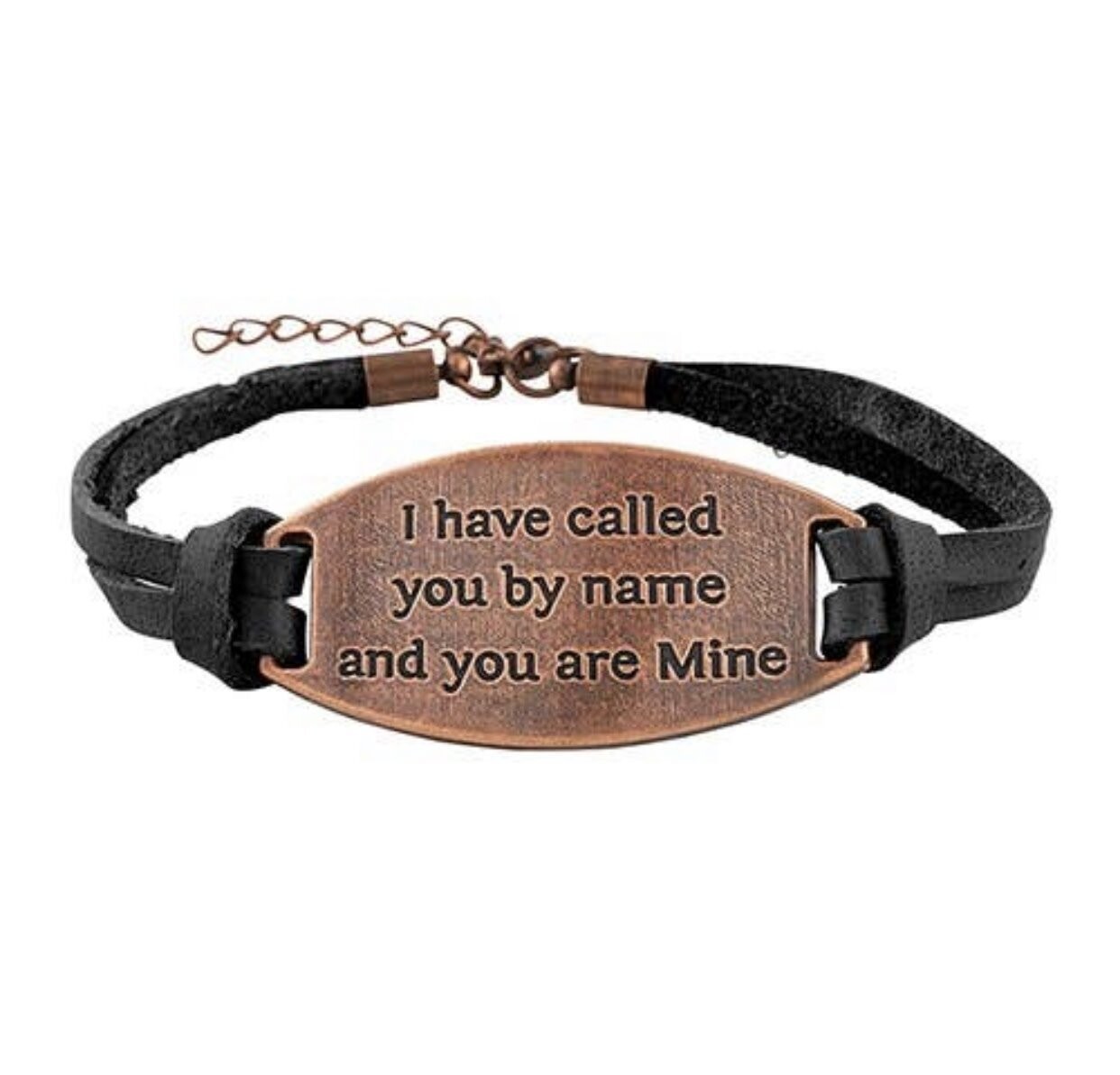 Leather Metal Plate Bracelet
