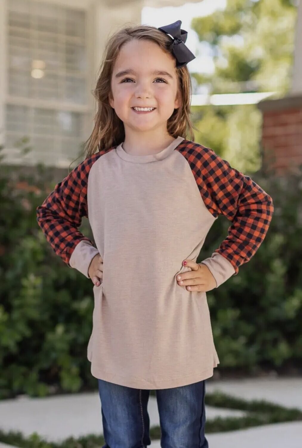 Gingham Long Sleeve Tee