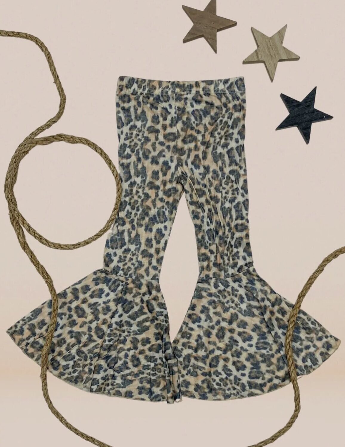 Vintage Wash Leopard Flare Pant