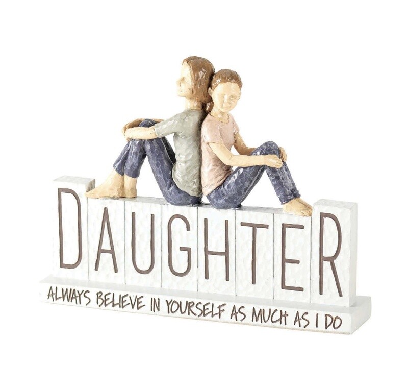 Mother &amp; Daughter Resin Figurine