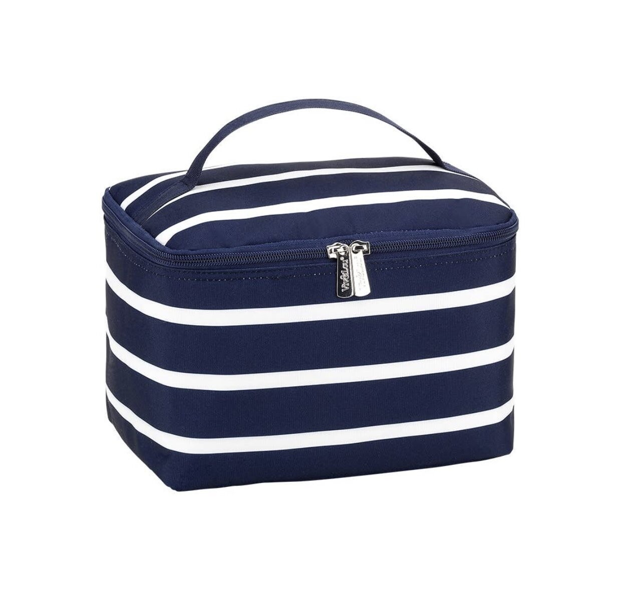 Navy Stripe Cosmetic Bag