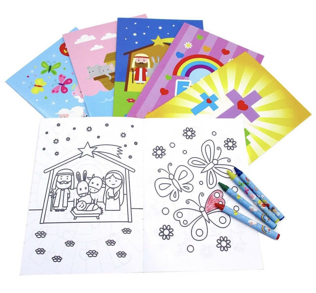 Coloring Book with Crayons