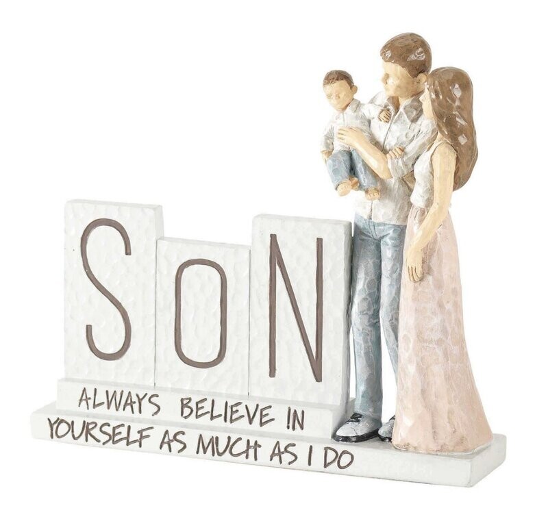 Parents &amp; Son Resin Figurine