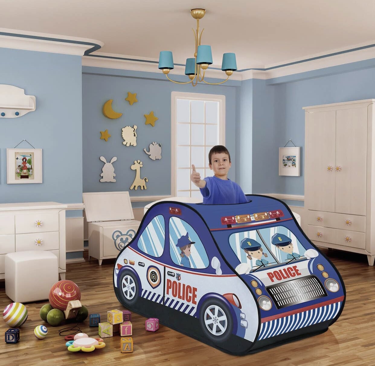 Police Car Pop Up Play Tent