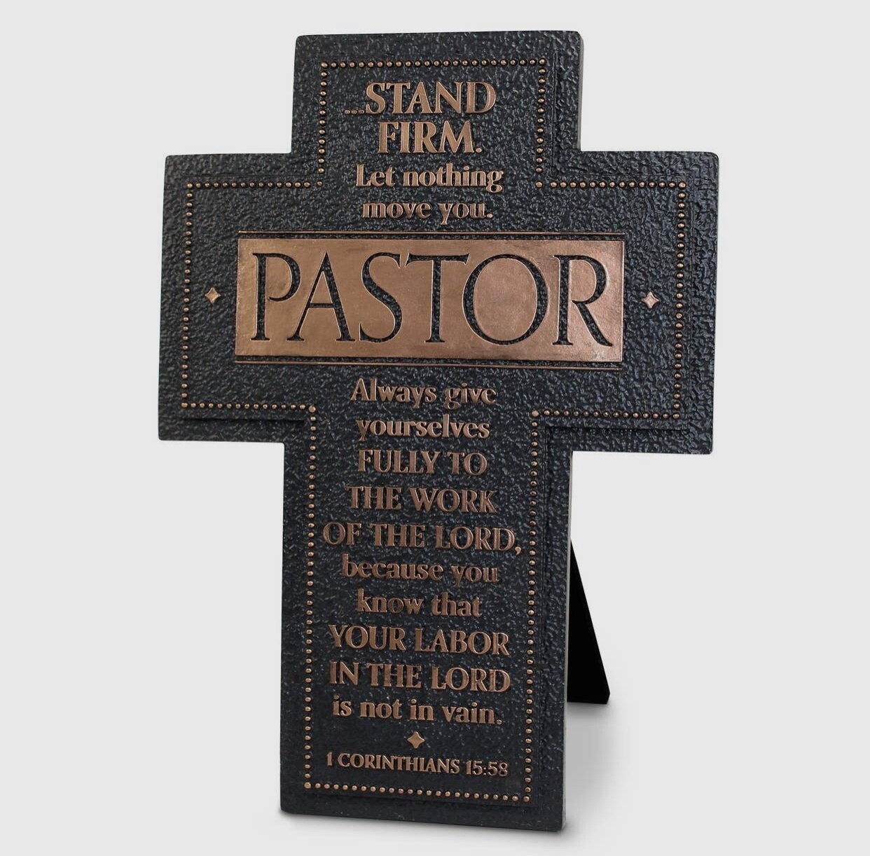 Stand Firm Pastor Copper Cross