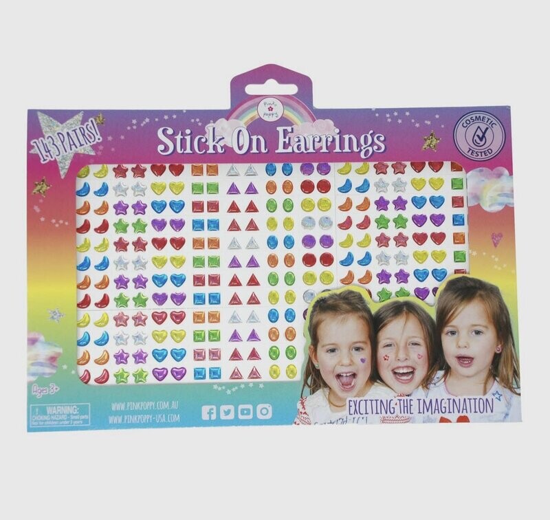 143 Pairs Stick on Earrings