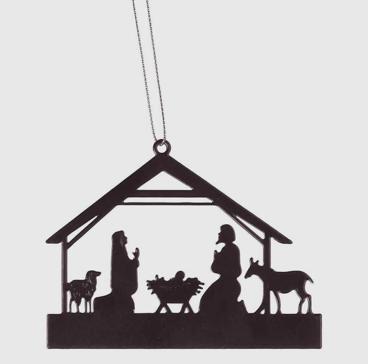 Metal Nativity Ornament