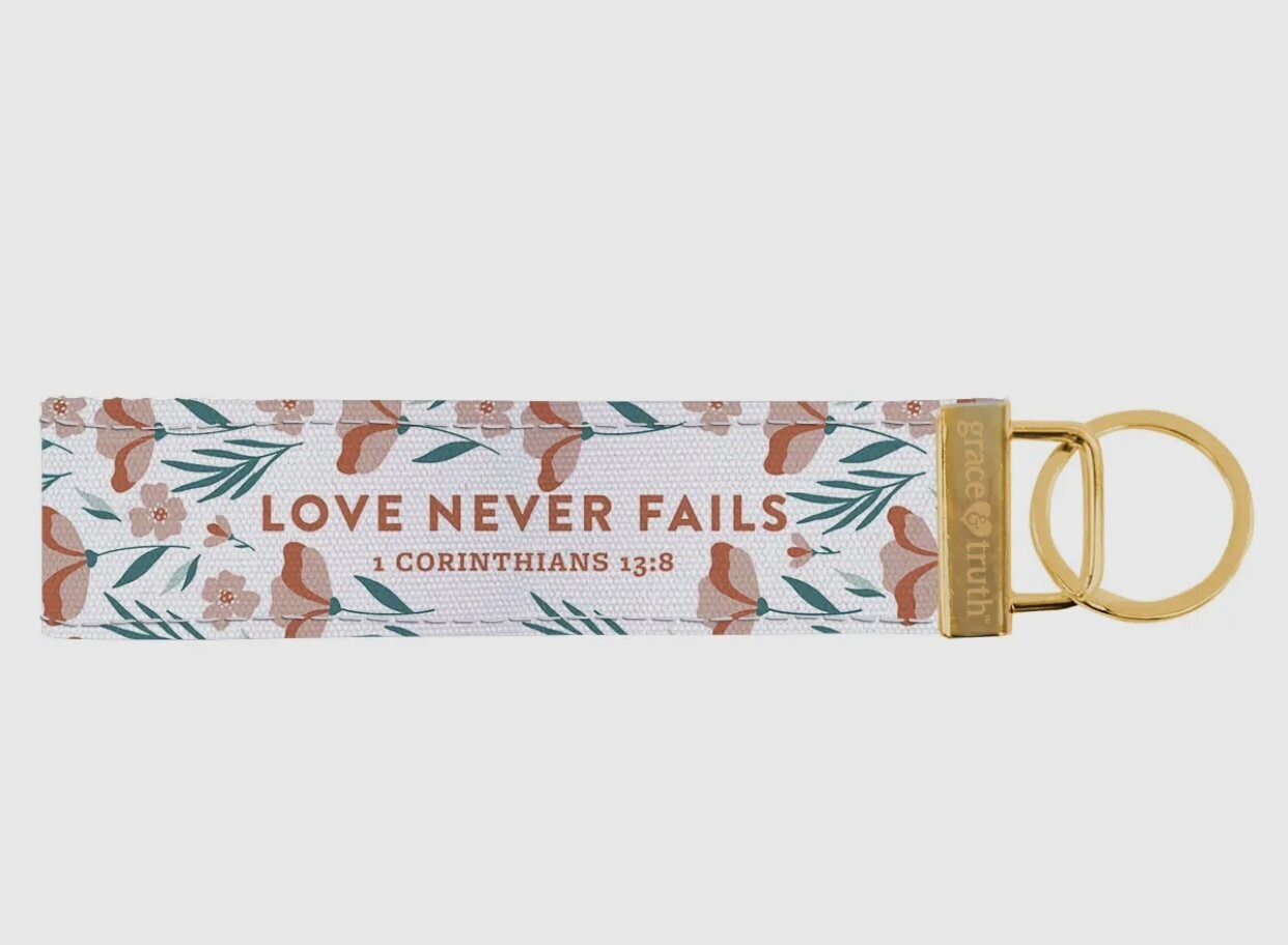 Love Never Fails Keychain