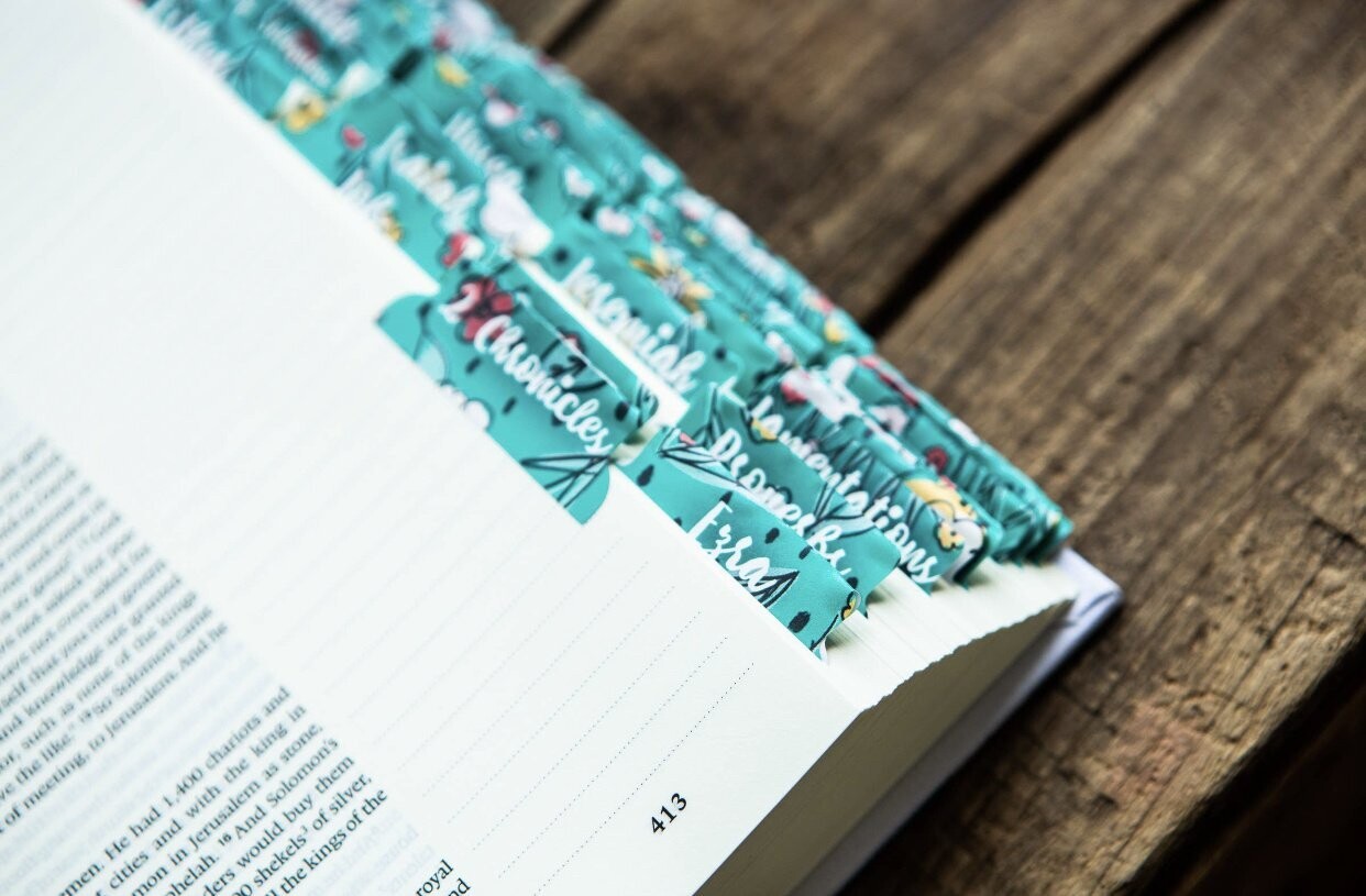 Summer Floral Bible Tabs