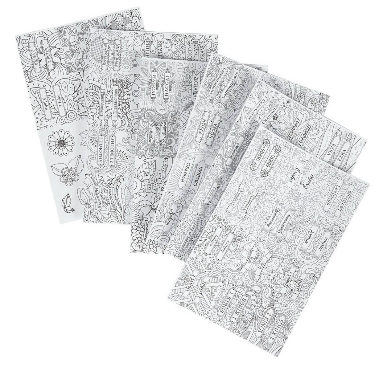 Colorable Bible Indexing Tabs with Stickers