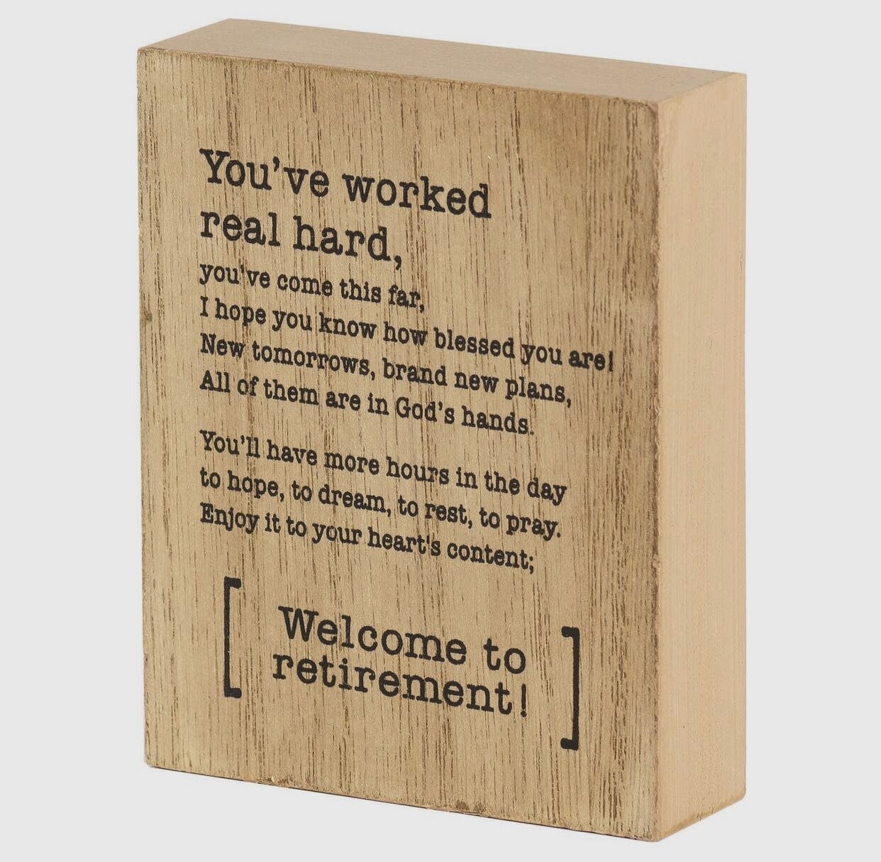 Retirement Wooden Block
