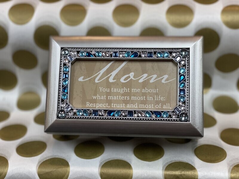 Mom Silver Jeweled Music Box