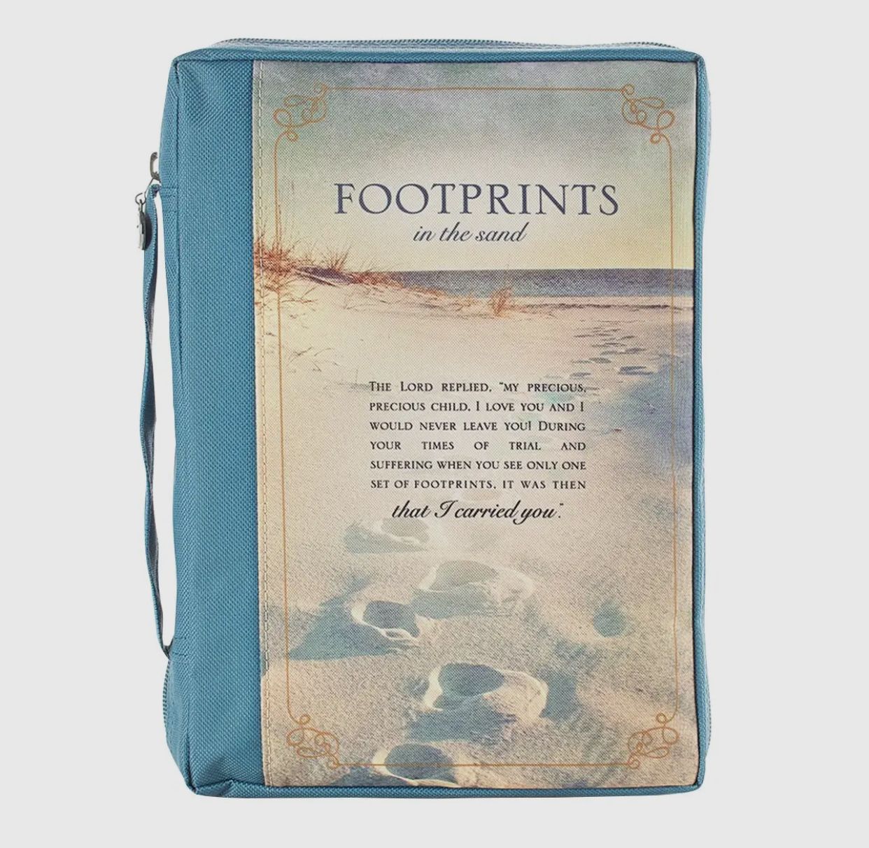 Footprints Poem Large Bible Cover