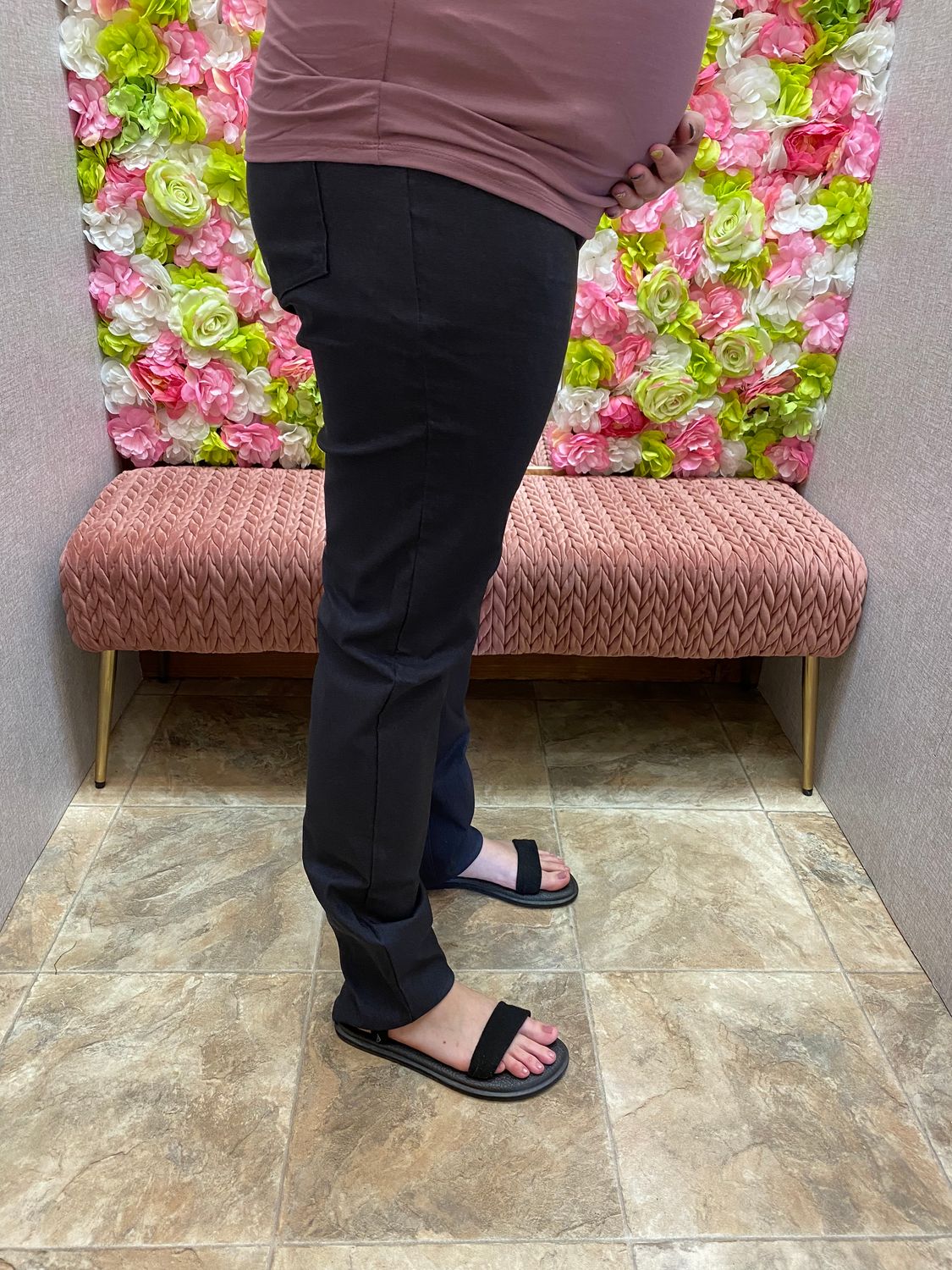 Melissa Maternity Pants - Dark Denim Blue 