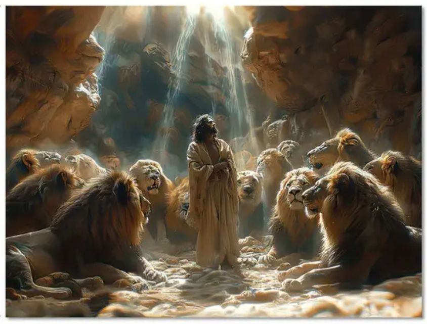 Daniel In The Lion&#39;s Den Canvas