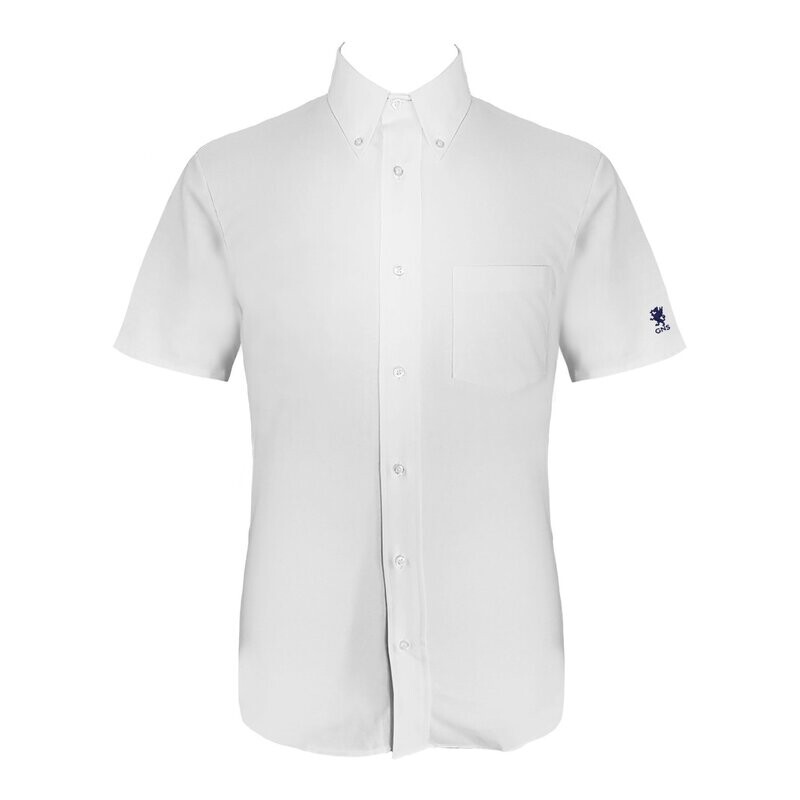Dress Shirt - Short Sleeve - Slim Cut - White - Mens
