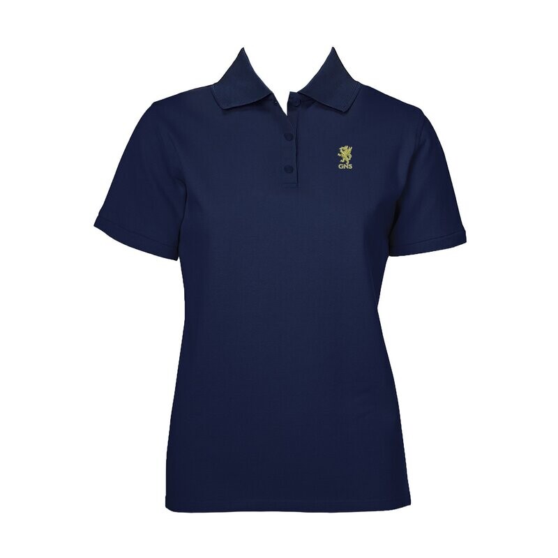 Golf Shirt, Short Sleeve - Navy - Girls