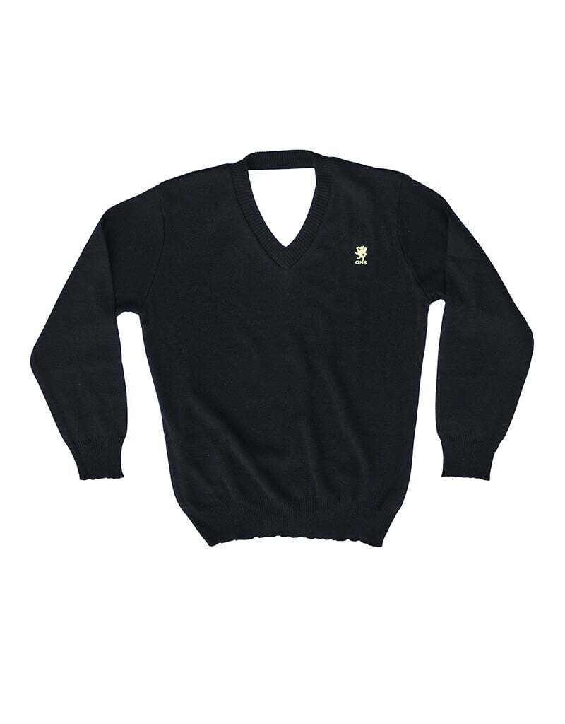 V Neck Pullover - Navy - Adult