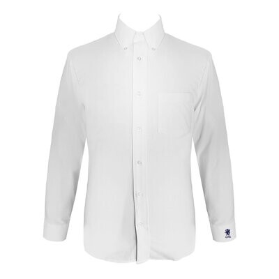 Dress Shirt - Long Sleeve - Slim Cut - Mens, Color: White, Size: Adult XS