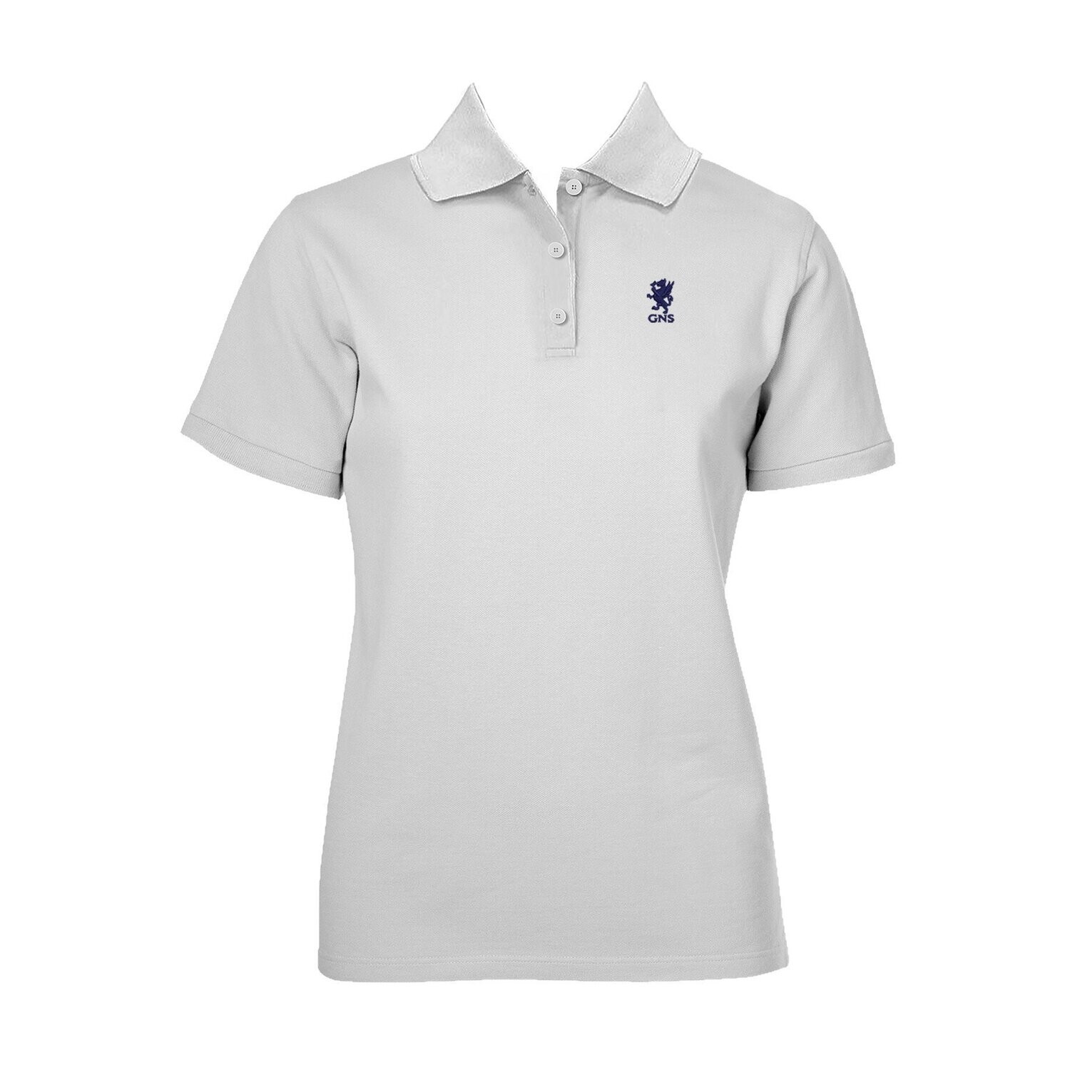 Golf Shirt, Short Sleeve - White - Girls, Size: Youth M