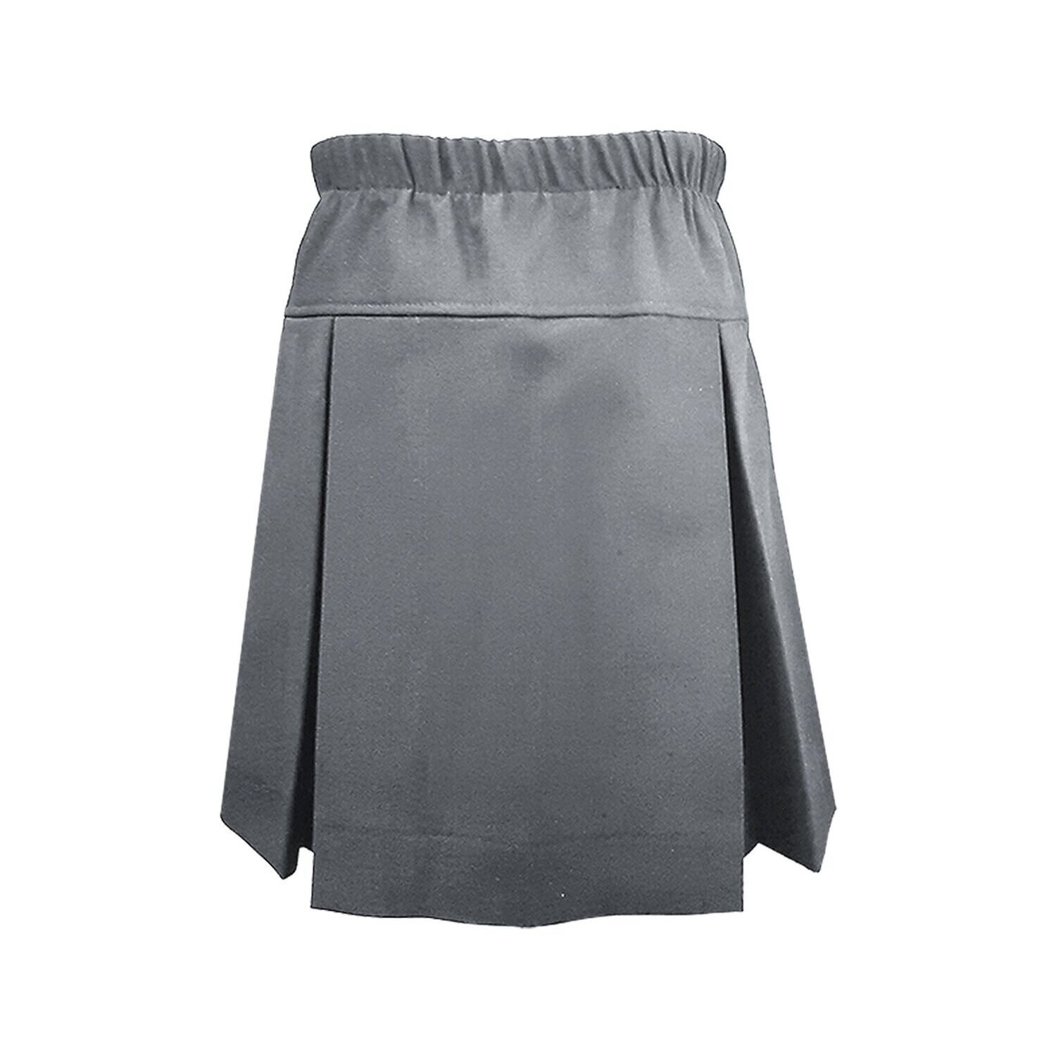 Tennis Skort - Full Elastic Waist - Grey - Child, Size: 19