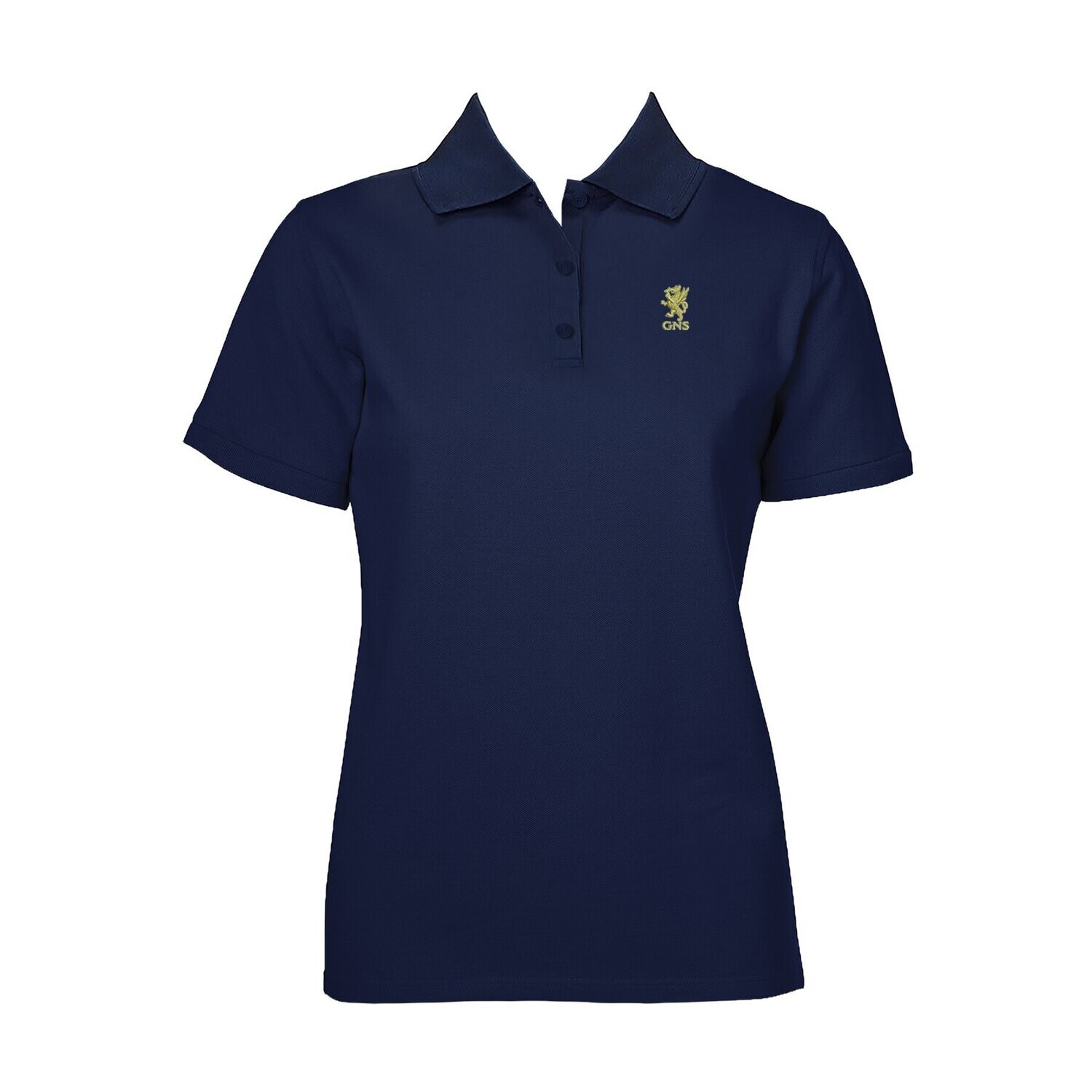 Golf Shirt, Short Sleeve - Navy - Girls, Size: Youth M