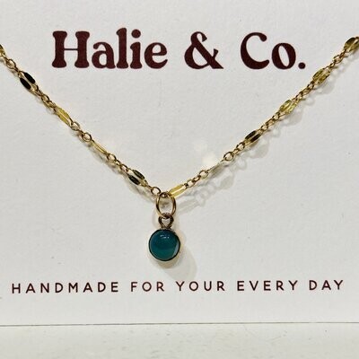 Halie Conyers - Green Agate Necklace