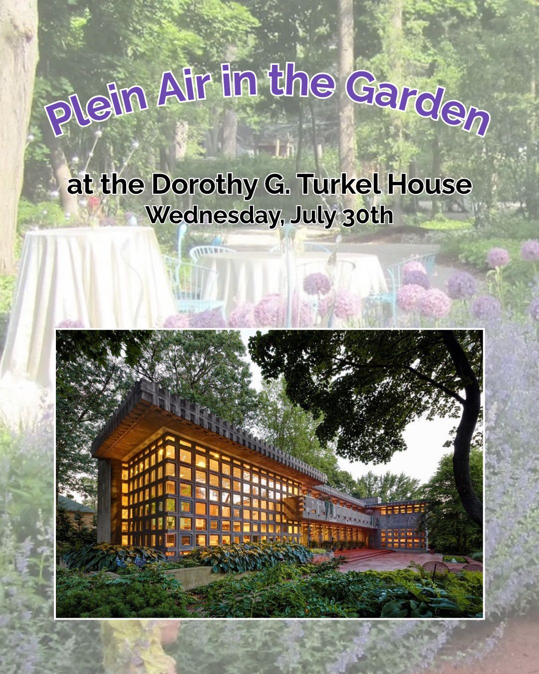 Plein Air in the Garden at the Dorothy G. Turkel House - Event Ticket