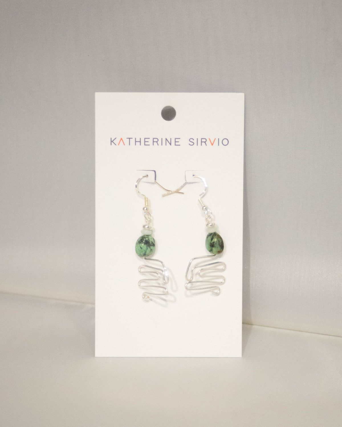 Katherine Sirvio - (E) Precious Stone &amp; Silver Earring
