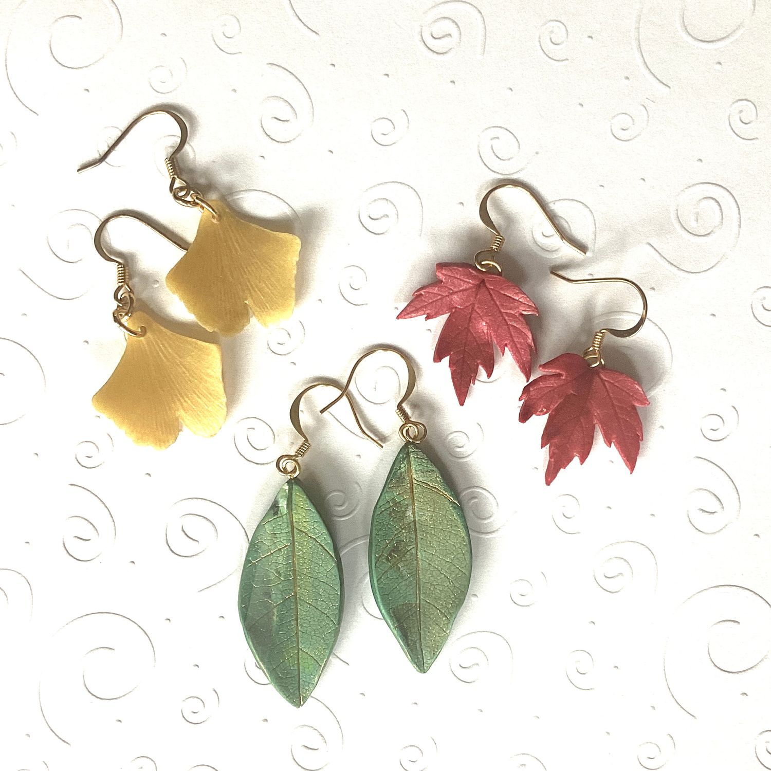 Sharene Sue Screws - Assorted Leaf earrings (ecom)