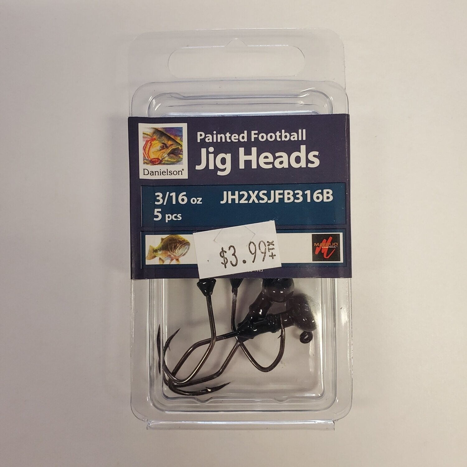 Danielson Football jig 3/16oz painted