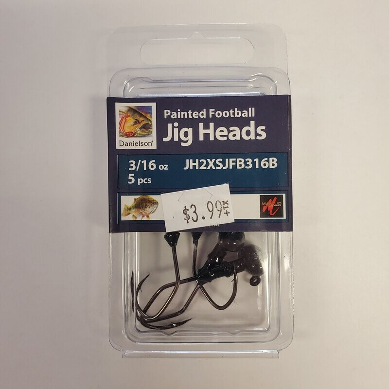 Danielson Football jig 3/16oz painted