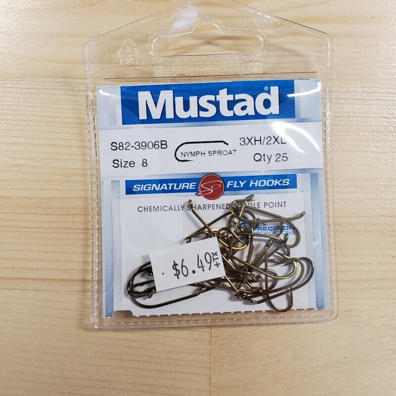 Mustad Nymph fly hook sz8