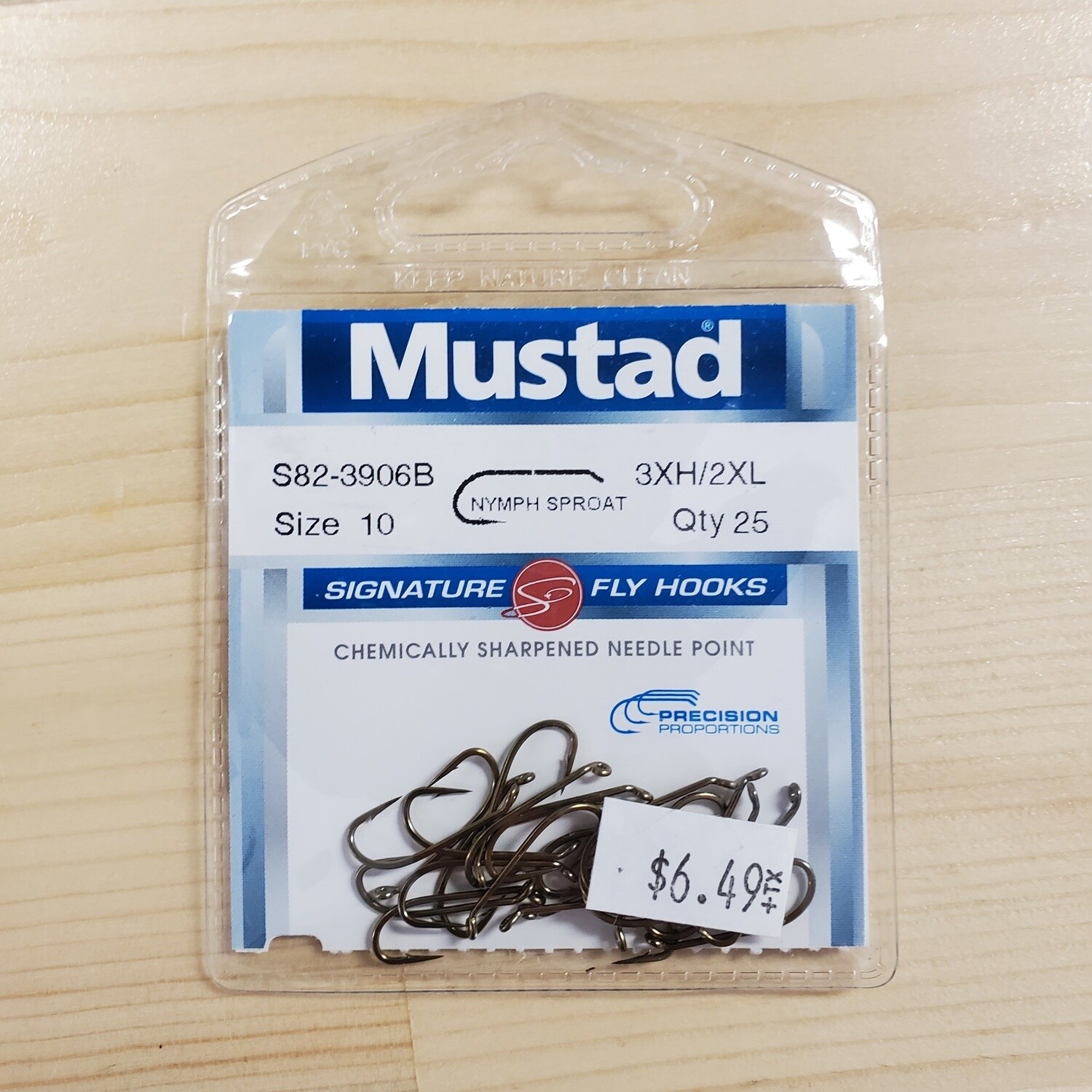 Mustad Nymph fly hook sz 10