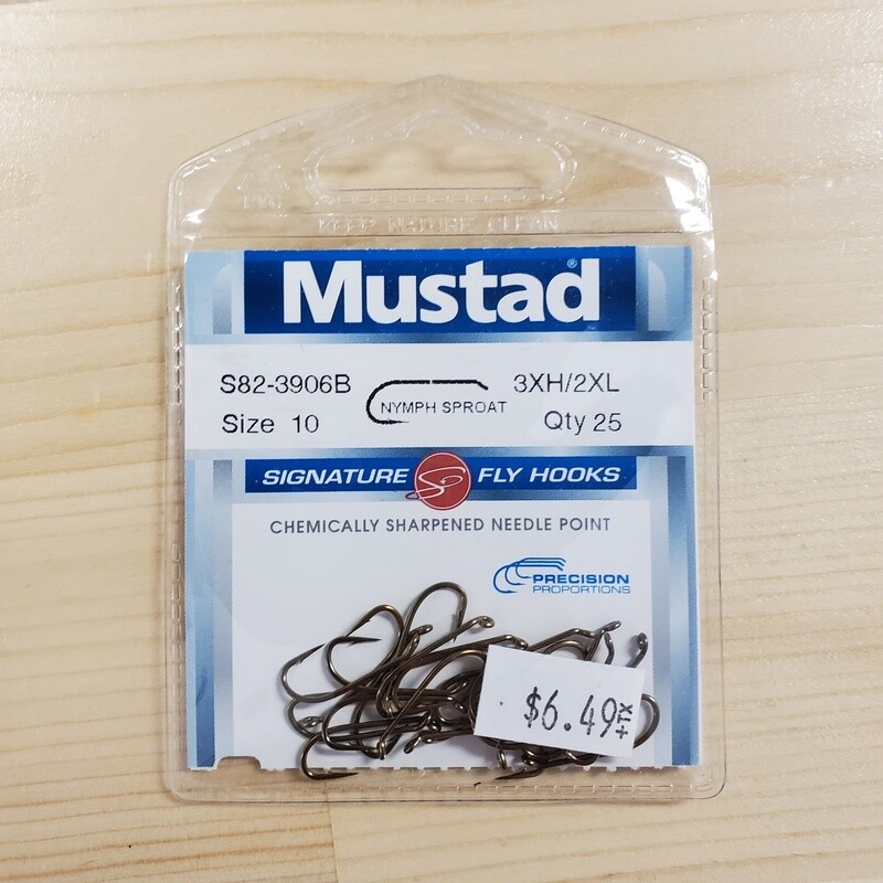 Mustad Nymph fly hook sz 10