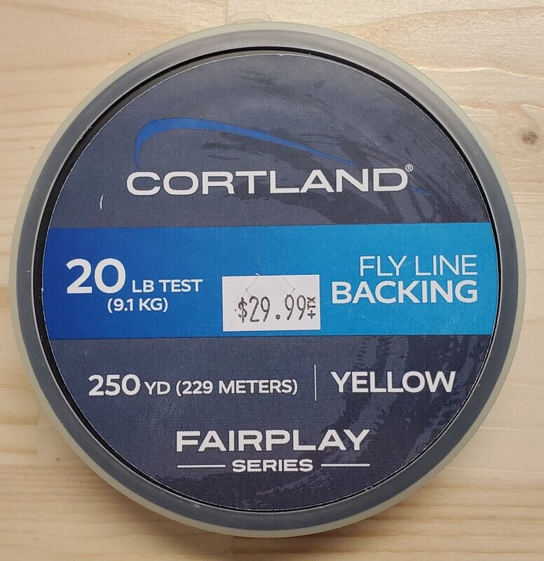 Cortland Fairplay Fly line backing yellow 20lbs 250yds