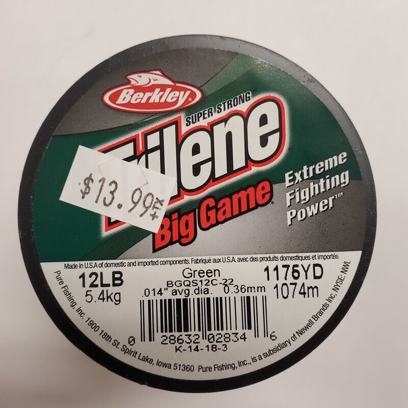 Trilene Big Game Grn 12lbs 1175yds