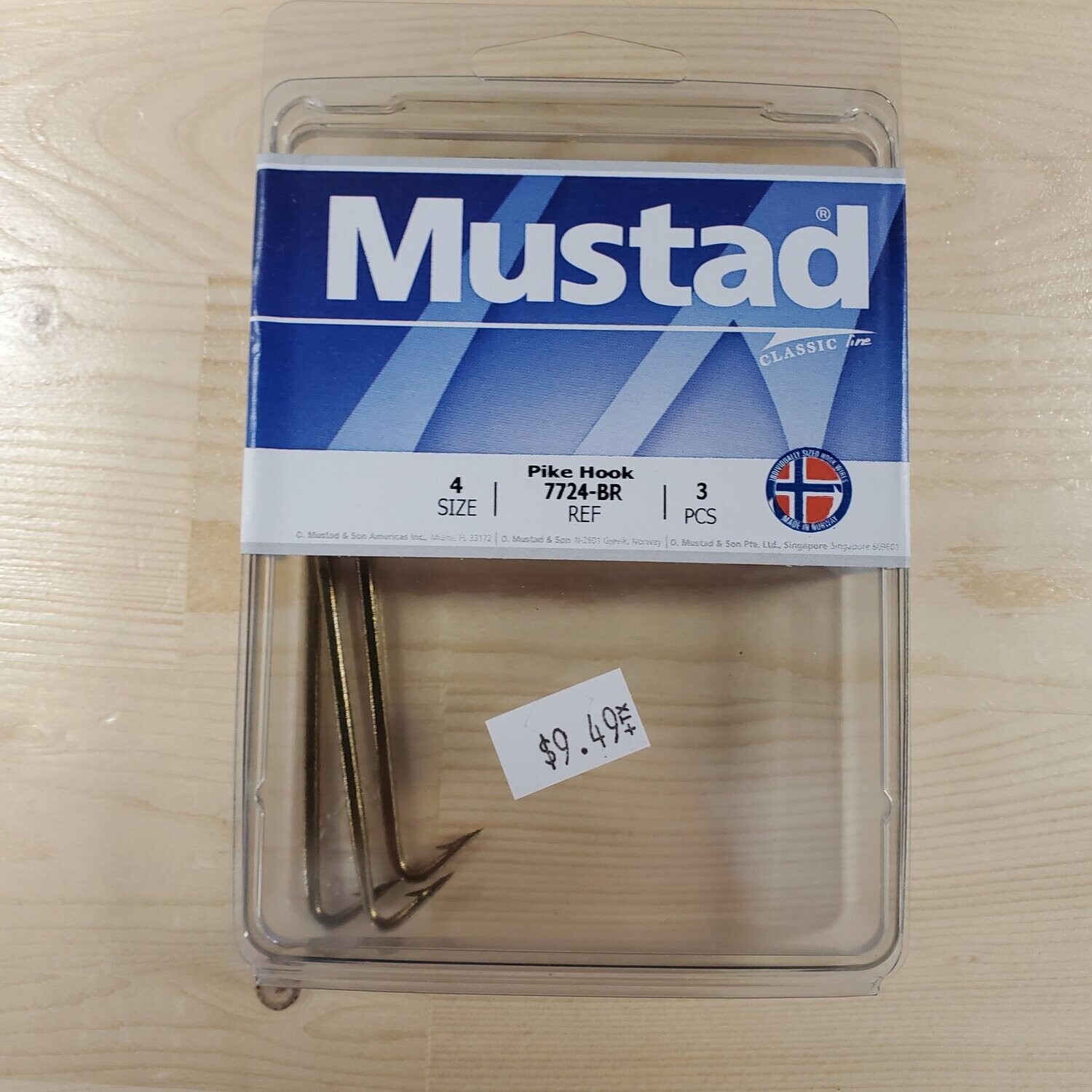 Mustad Pike Hook sz4