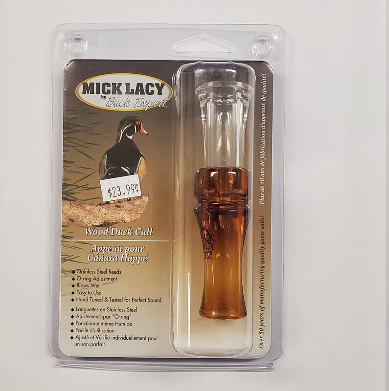 Buck Expert Mick Lacey wood duck call