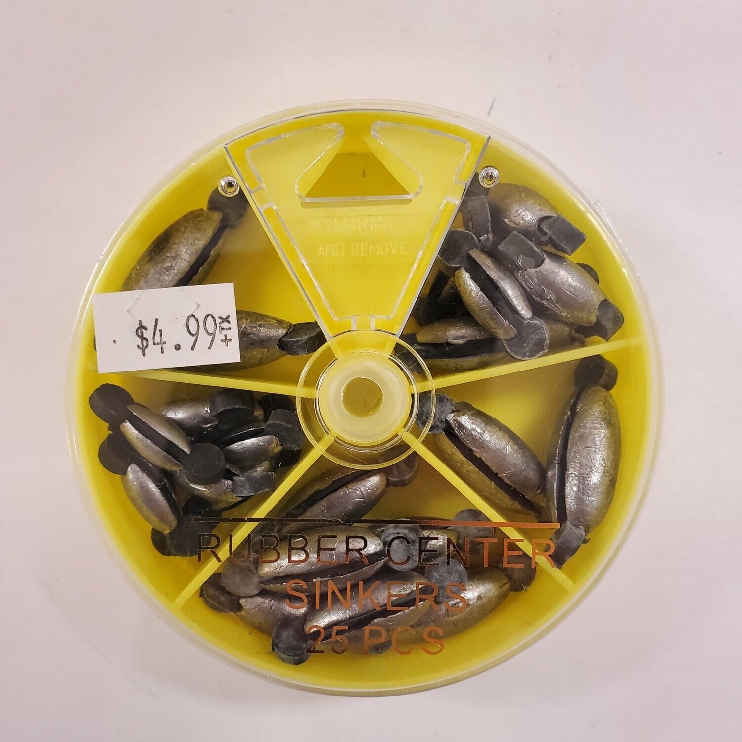 Eagle Claw Twist Lock rubber centre sinkers/weights