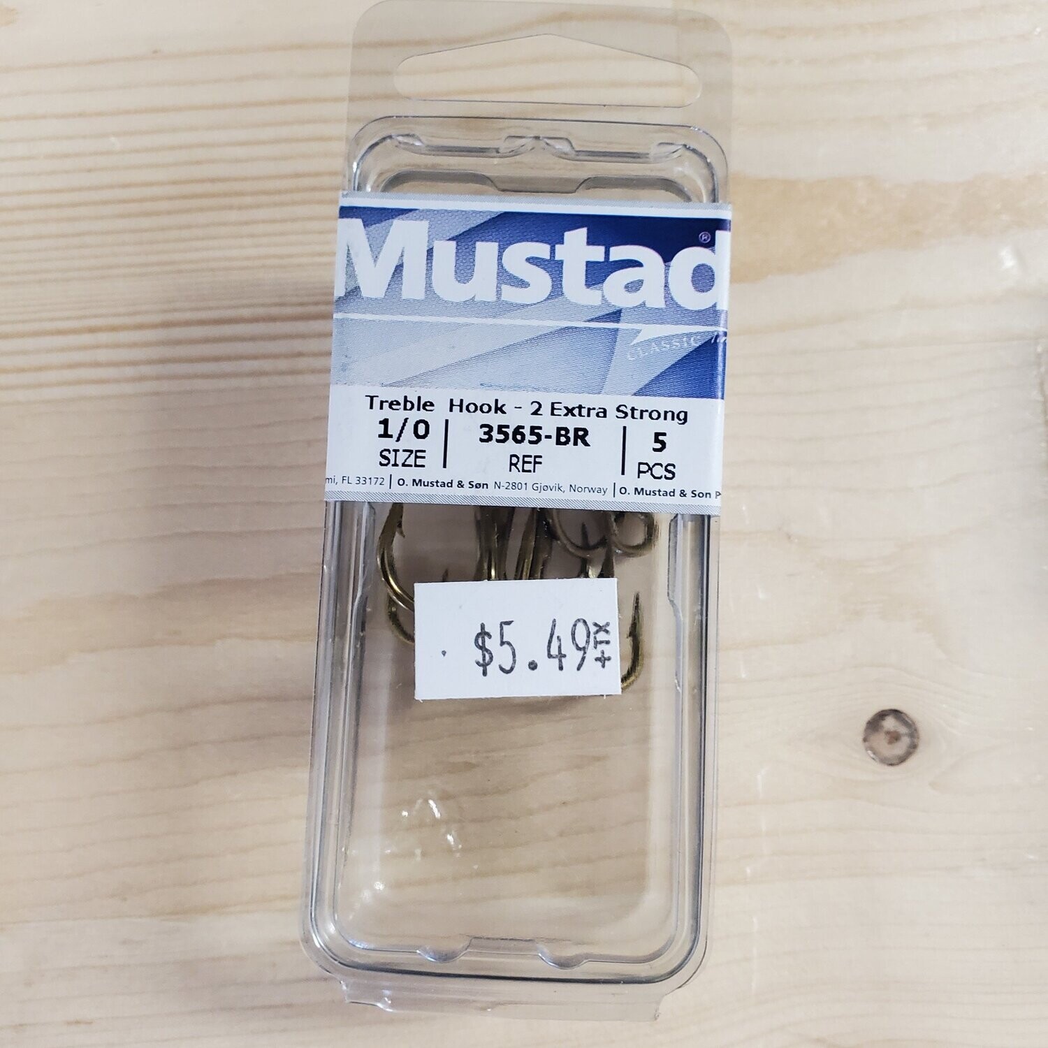 Mustad treble 1/0