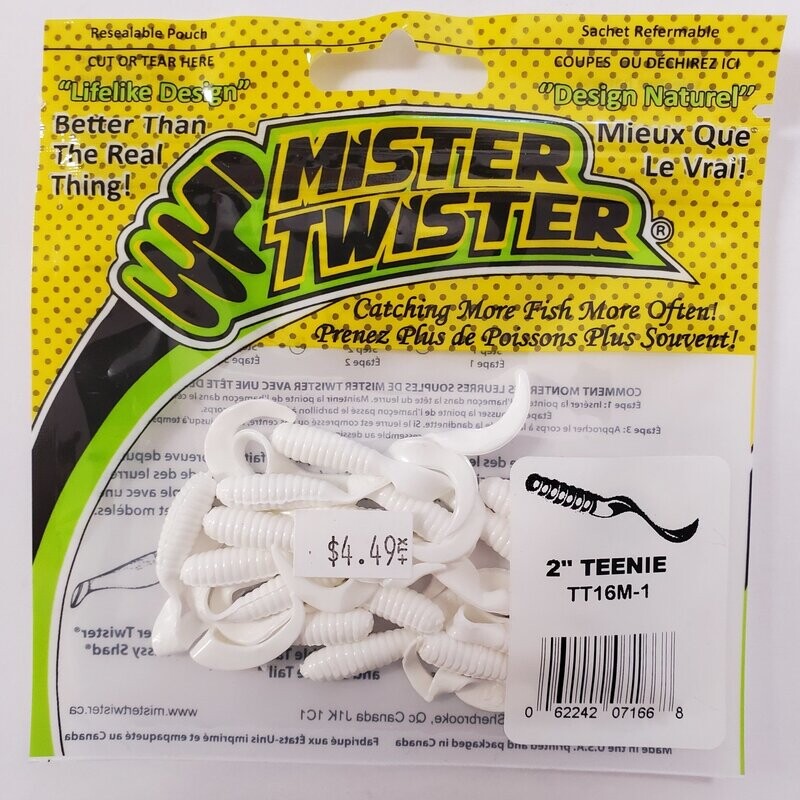 Mister Twister Teenie 2&quot; White