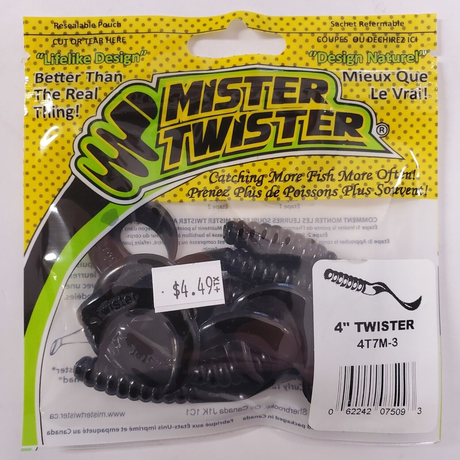 Mister Twister curly tail black 4&quot;