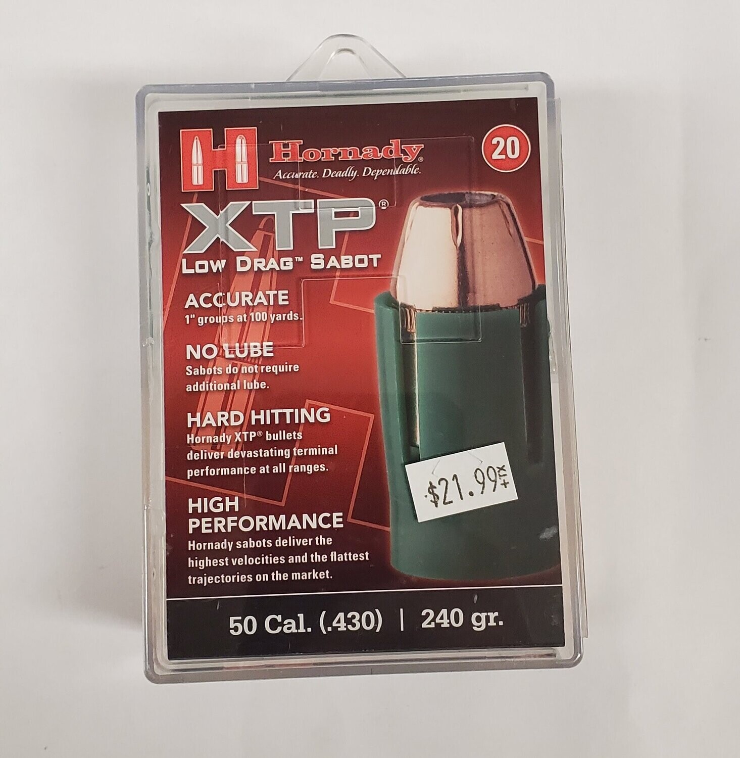 Hornady muzzleloading sabots 50cal XTP 240gr