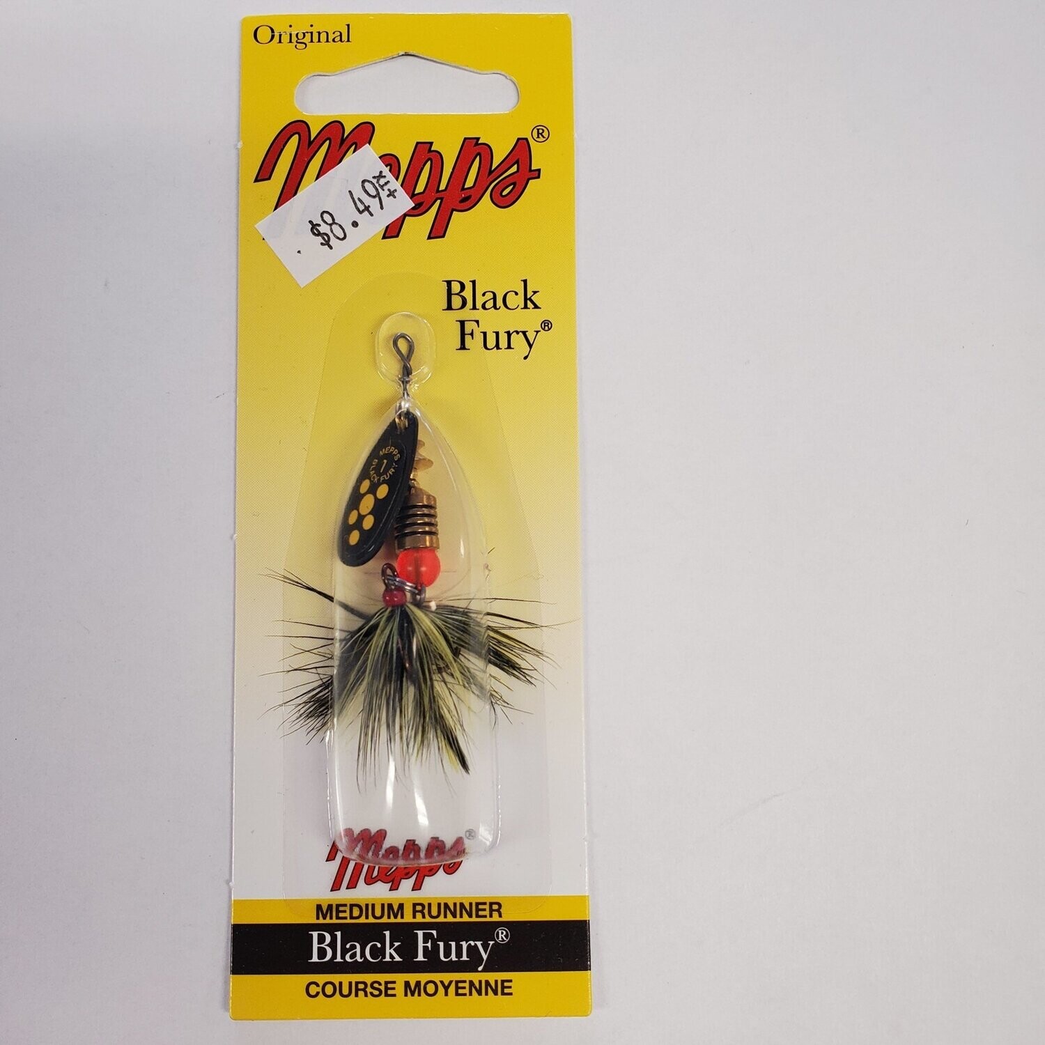 Mepps black fury #1 dress blk/ylw dots