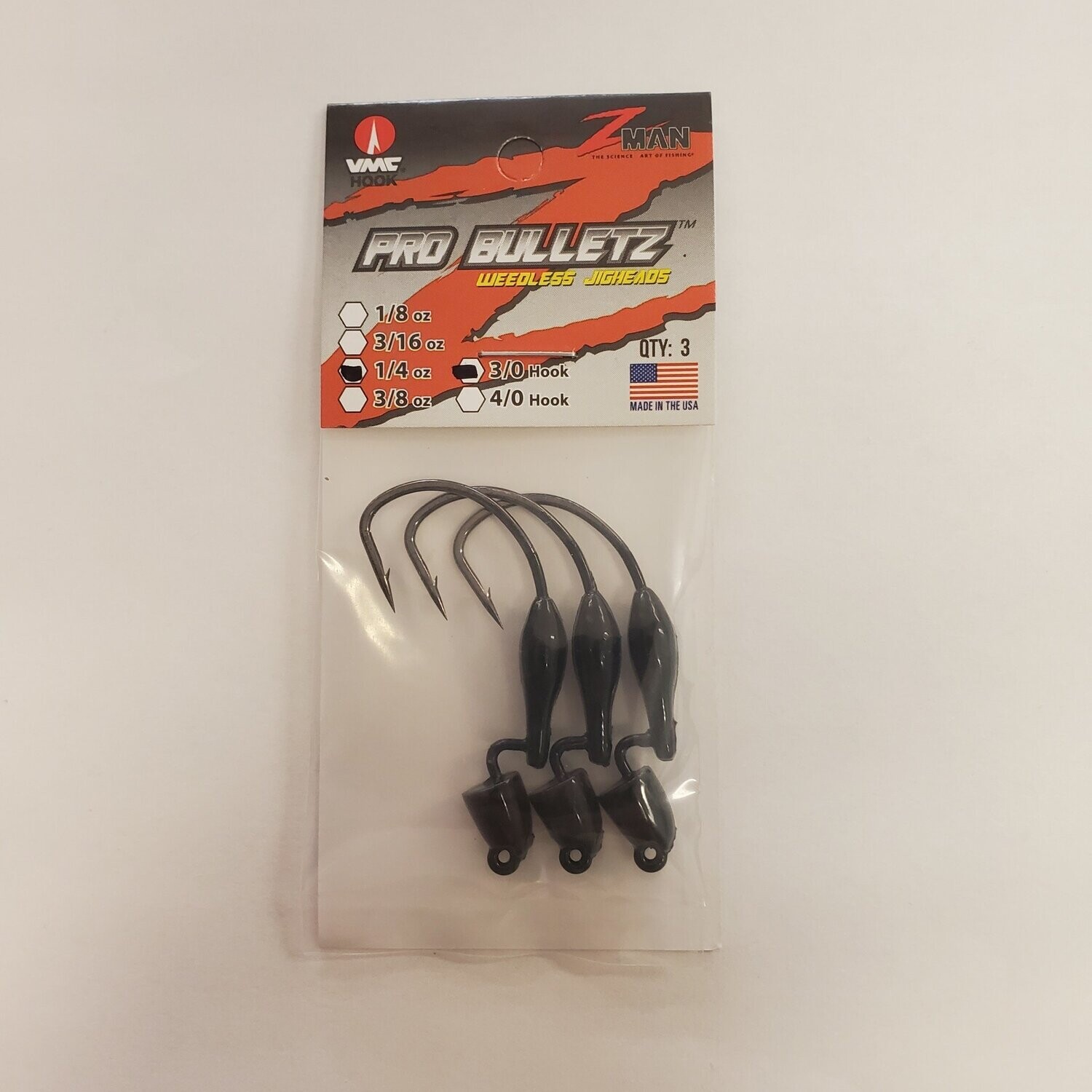 Z-man Pro Bulletz 1/4oz 3/0 Hook