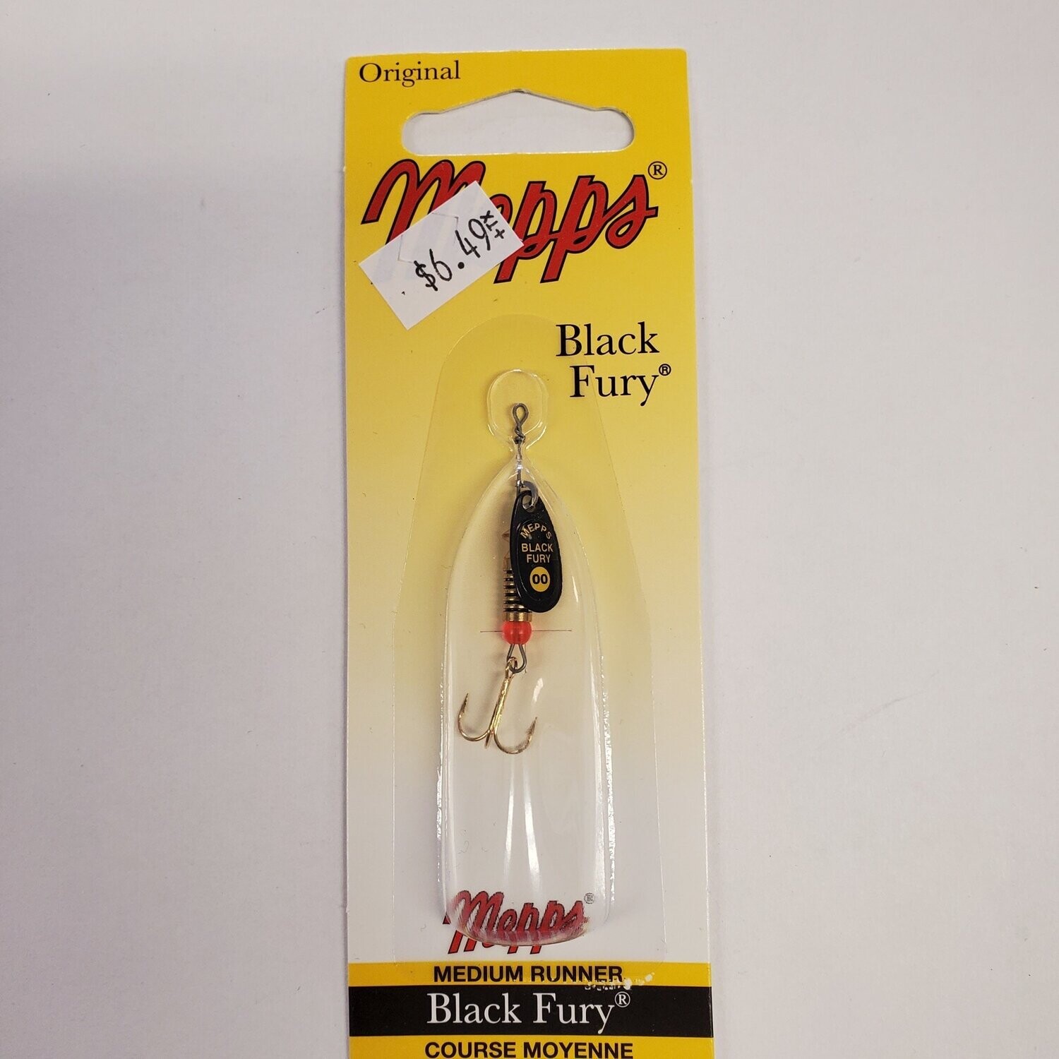 Mepps Black Fury Black/yellow dots #00