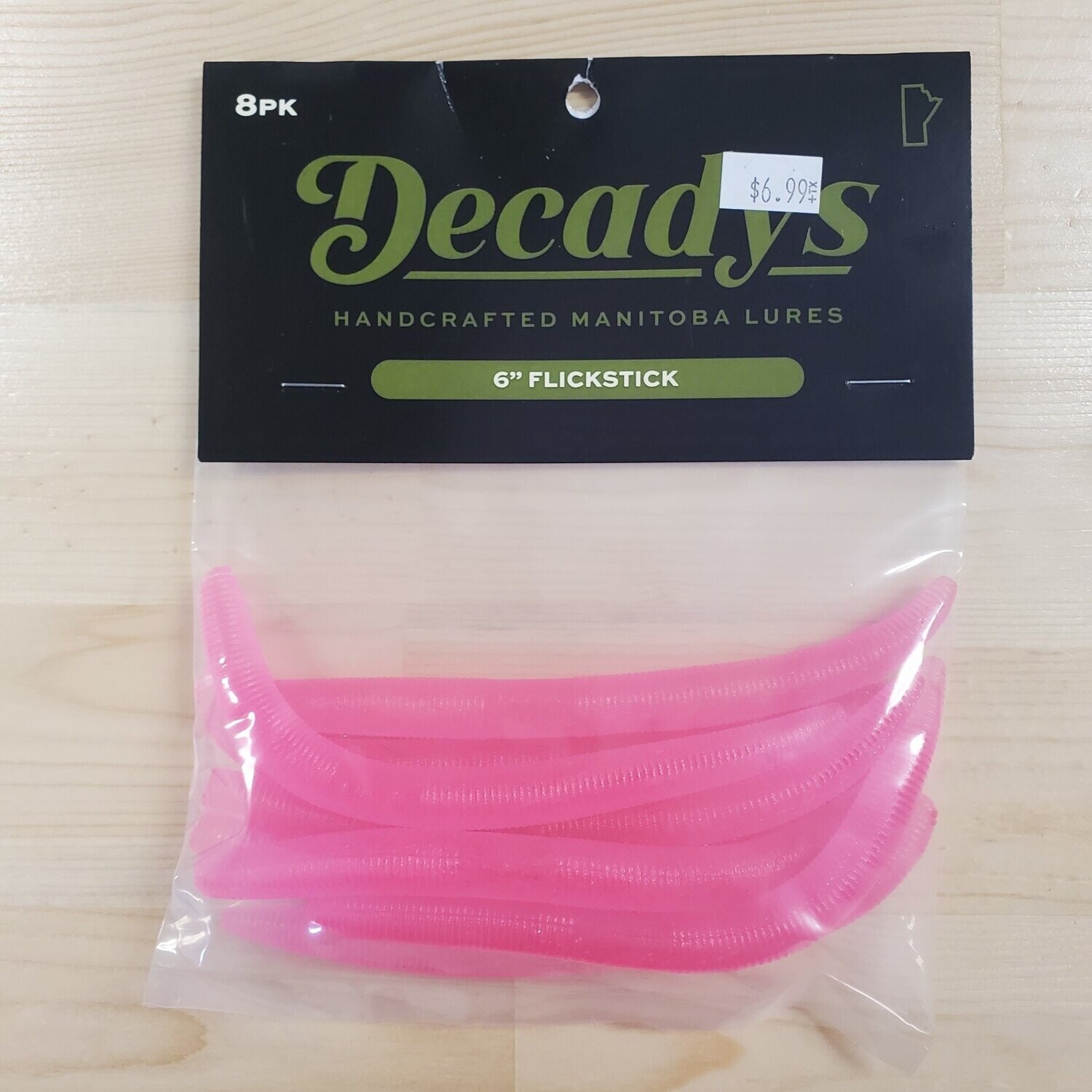 Decadys 6&quot; Flickstick Florescent pink