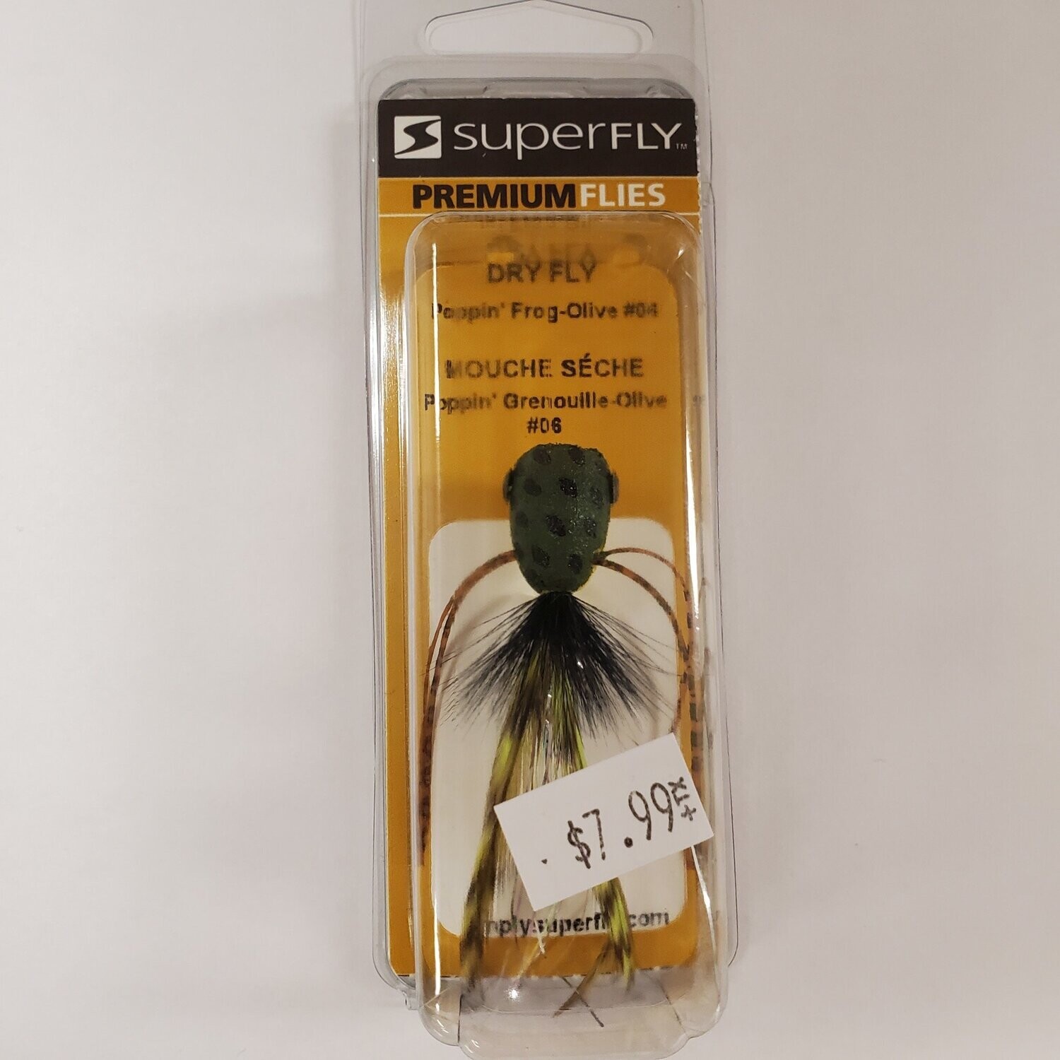 Superfly Dry Fly Popping Frog Olive #6